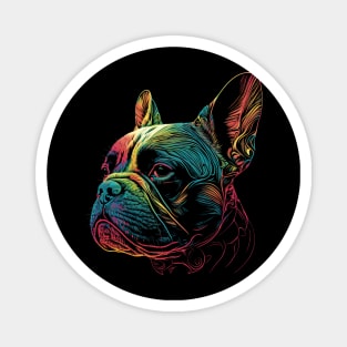 French Bulldog - Frenchie Watercolor Painting Portrait Art Magnet